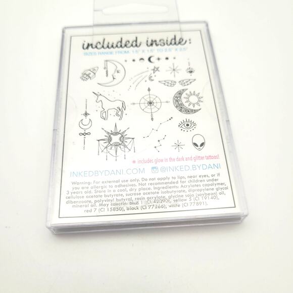 INKED by dani Temporary Tattoos Cosmic Pack Hand Drawn Designs - Picture 2 of 3